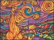 Opakowanie Kolorowanka Welwetowa 47x35 Van Gogh Gwiaździsta..