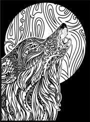 Opakowanie Kolorowanka Welwetowa 47x35 Wycie Wilka