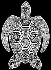 Opakowanie Kolorowanka Welwetowa 47x35 Żółw morski