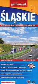 Okładka książki Mapa samochodowo-kraj. - Śląskie 1: 210 000