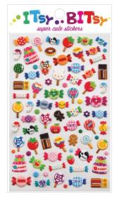 Mini naklejki Itsy bitsy Cukierki. Wydawca: Kolorowe Baloniki. Dadada.pl Opakowanie Mini naklejki Itsy bitsy Cukierki