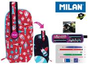 Multipiórnik MILAN owalny z 4 piórnikami SH czerwony wzorki. Wydawca: MILAN. Dadada.pl Opakowanie Multipiórnik MILAN owalny z 4 piórnikami SH czerwony wzorki