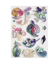 Opakowanie Naklejki 3D syreny 12 szt.