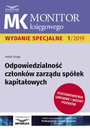 Odpowiedzialność członków zarządu spółek kapitałowych. Autor: Sroga Adam. Dadada.pl Okładka książki Odpowiedzialność członków zarządu spółek kapitałowych