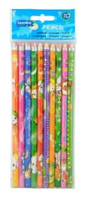 Opakowanie Ołówek Lambo School fantazyjny z kolorową gumką etui 10 sztuk