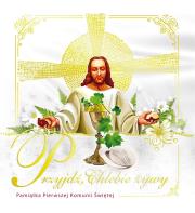 Okładka książki Pamiątka Pierwszej Komunii Św. Przyjdź, Chlebie...