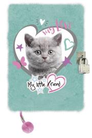 Opakowanie Pamiętnik z kłódką A5/96K My Little Friend Kot Min