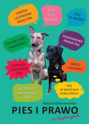 Pies i prawo w ilustracjach. Autor: Natalia Dobrowolska. Dadada.pl Okładka książki Pies i prawo w ilustracjach