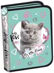 Opakowanie Piórnik dwuklapkowy b.w. My Little Friend Kot Mint