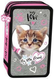 Opakowanie Piórnik podwójny z wypos My Little Friend Kot Pink