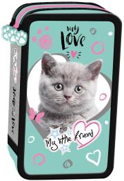 Opakowanie Piórnik potrójny z wypos My Little Friend Kot Mint