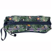 Opakowanie Piórnik trzykomorowy w kolorowe kwiaty