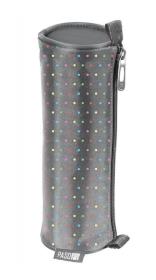 Opakowanie Piórnik tuba szary w kropki