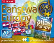 Okładka książki Puzzle: Państwa Europy + atlas