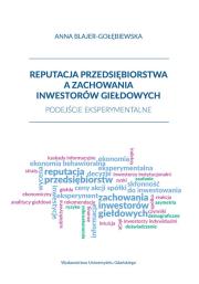 Okładka książki Reputacja przedsiębiorstwa a zachowania inwestorów giełdowych
