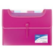 Opakowanie Teczka A4 z 6 przekładkami V-file różowa STRIGO