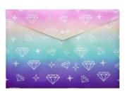 Opakowanie Teczka A5 tęczowa Diamenty na zatrzask