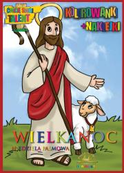 Okładka książki Wielkanoc. Niedziela palmowa - kolorowanki+naklej.