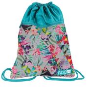 Opakowanie Worek na buty turkusowy w kwiaty