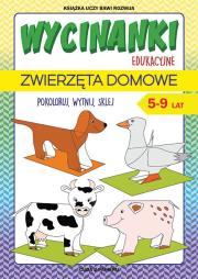 Wycinanki edukacyjne Zwierzęta domowe. Autor: Guzowska Beata. Dadada.pl Okładka książki Wycinanki edukacyjne Zwierzęta domowe