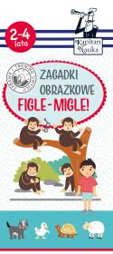 ZAGADKI OBRAZKOWE FIGLE-MIGLE KAPITAN NAUKA. Autor: Trepczyńska Magdalena. Dadada.pl Okładka książki ZAGADKI OBRAZKOWE FIGLE-MIGLE KAPITAN NAUKA