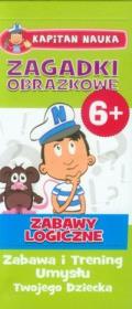 ZAGADKI OBRAZKOWE ZABAWY LOGICZNE ZABAWA I TRENING UMYSŁU TWOJEGO DZIECKA KAPITAN NAUKA. Autor: Opracowanie zbiorowe. Dadada.pl Okładka książki ZAGADKI OBRAZKOWE ZABAWY LOGICZNE ZABAWA I TRENING UMYSŁU TWOJEGO DZIECKA KAPITAN NAUKA