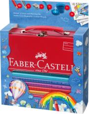 Opakowanie Zestaw do rysowania i malowania Jumbo Grip w walizce metalowej Faber-Caste
