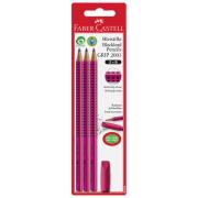 Opakowanie Zestaw Grip 2001 set jagoda 3x ołówek + gumka nakładka blister