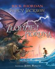 ZŁODZIEJ PIORUNA PERCY JACKSON I BOGOWIE OLIMPIJSCY. Autor: Rick Riordan. Dadada.pl Okładka książki ZŁODZIEJ PIORUNA PERCY JACKSON I BOGOWIE OLIMPIJSCY