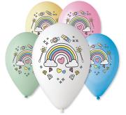 Opakowanie BALONY PREMIUM MAGICZNA TĘCZA NAD. KOLOROWY 12 CALI 5 SZTUK GS110/P662