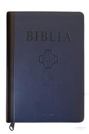 Biblia Pierwszego Kościoła granatowa. Autor: Popowski Remigiusz. Dadada.pl Okładka książki Biblia Pierwszego Kościoła granatowa