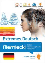 Extremes Deutsch Niemiecki System Intensywnej Nauki Słownictwa (poziom podstawowy A1-A2, średni B1. Autor:   Praca zbiorowa. Dadada.pl Okładka książki Extremes Deutsch Niemiecki System Intensywnej Nauki Słownictwa (poziom podstawowy A1-A2, średni B1