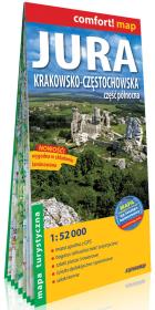 Okładka książki Jura Krakowsko-Częstochowska Część północna; laminowana mapa turystyczna 1:52 000