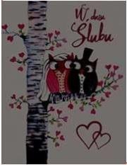 Opakowanie Karnet B6 Ślub - Sowy