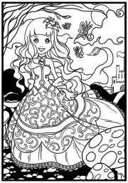 Opakowanie Kolorowanka Welwetowa 29,7x21 Księżniczka