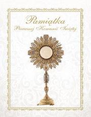 Okładka książki Pamiątka Pierwszej Komunii Świętej (monstrancja)