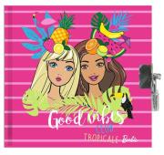 Pamiętnik z kłódką Barbie Good Vibes. Wydawca: Paso. Dadada.pl Opakowanie Pamiętnik z kłódką Barbie Good Vibes