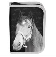 Piórnik z wyposażeniem Paso Horse czarno-szary. Wydawca: Paso. Dadada.pl Opakowanie Piórnik z wyposażeniem Paso Horse czarno-szary