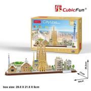 Puzzle 3D City Line Barcelona. Wydawca: Cubic Fun. Dadada.pl Opakowanie Puzzle 3D City Line Barcelona