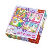 Opakowanie Puzzle 4w1 Lamy na wakacjach TREFL