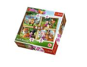 Opakowanie Puzzle 4w1 Leśne przygody Maszy TREFL