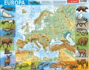 Okładka książki PUZZLE RAMKOWE EUROPA FIZYCZNA