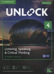 Unlock 4 Listening, Speaking & Critical Thinking Student's Book. Autor: Lansford Lewis, Lockwood Robyn Brinks, Sowton Chris. Dadada.pl Okładka książki Unlock 4 Listening, Speaking & Critical Thinking Student's Book