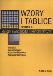 Okładka książki Wzory i tablice. Metody statystyczne i ekonometryczne
