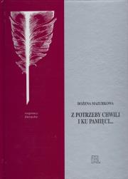 Okładka książki Z potrzeby chwili i ku pamięci...