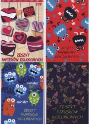 Opakowanie Zeszyt papierów kolorowych A5 10 kartek 45 sztuk mix