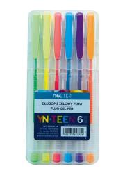 Opakowanie Długopis Gel Fluo 6 kolorów etui NOSTER