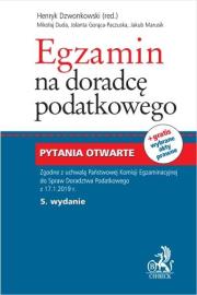 Okładka książki Egzamin na doradcę podatkowego. Pytania otwarte