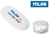 Gumka owalna biała (16szt) MILAN. Wydawca: MILAN. Dadada.pl Opakowanie Gumka owalna biała (16szt) MILAN