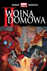 II wojna domowa. Autor: Brian Michael Bendis, Marquez David. Dadada.pl Okładka książki II wojna domowa